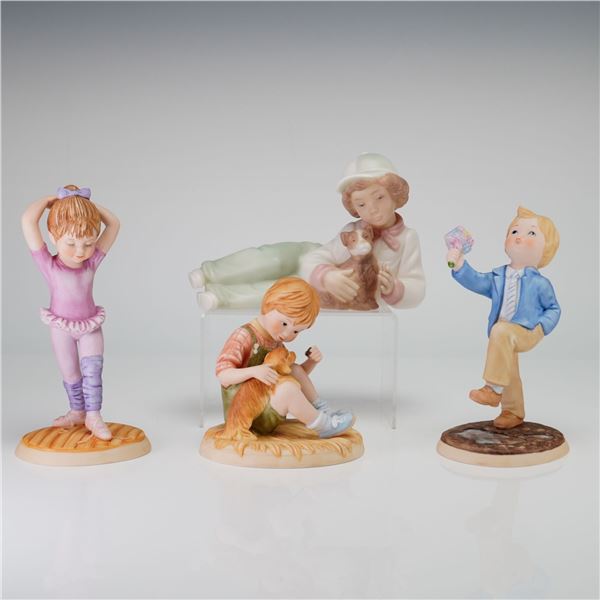 4pc Lenox Days of the Week and Golden Memories Porcelain Figurines