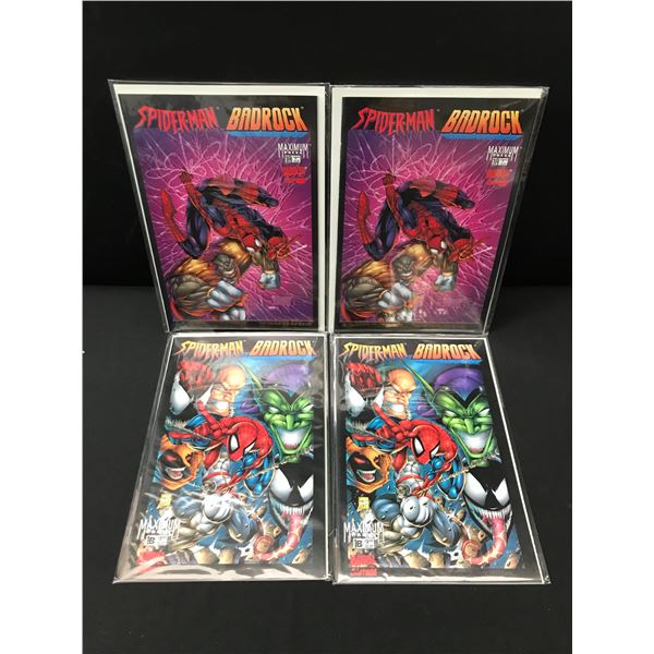 LOT OF 4 SPIDERMAN BADROCK COMICS 2X1A 2X1B - MARVEL COMICS