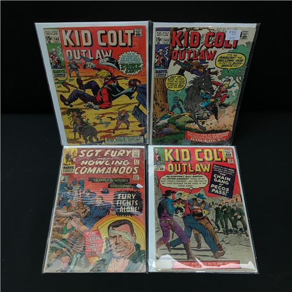 LOT OF 4 KID COLT OUTLAW COMICS - MARVEL COMICS