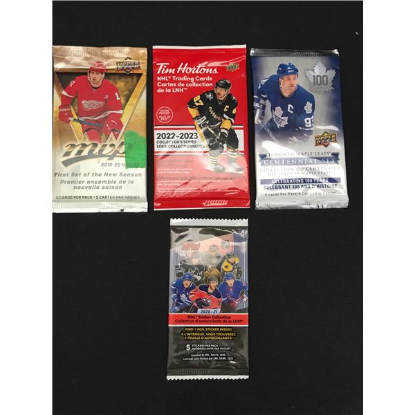 LOT OF 4 HOCKEY SEALED BOOSTER PACKS