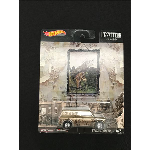 LED ZEPPLIN HOT WHEELS PREMIUM REAL RIDERS '67 AUSTIN MINI VAN IN ORIGINAL PACKAGING