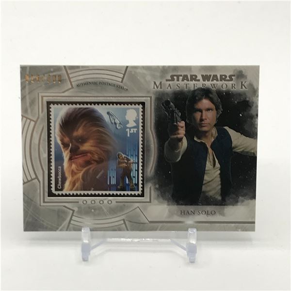 TOPPS STAR WARS MASTERWORK CHEWBACCA STAMP RELIC CARD 26/200