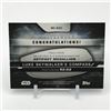 Image 2 : TOPPS STAR WARS ARTIFACT MEDALLION LUKE SKYWALKER'S COMPASS TRADING CARD