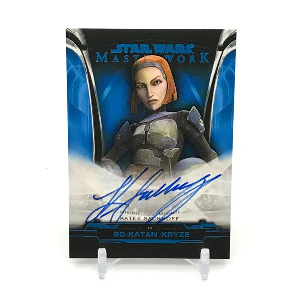 TOPPS STAR WARS MASTERWORK KATEE SACKHOFF SIGNED BO-KATAN KRYZE TRADING CARD 08/99