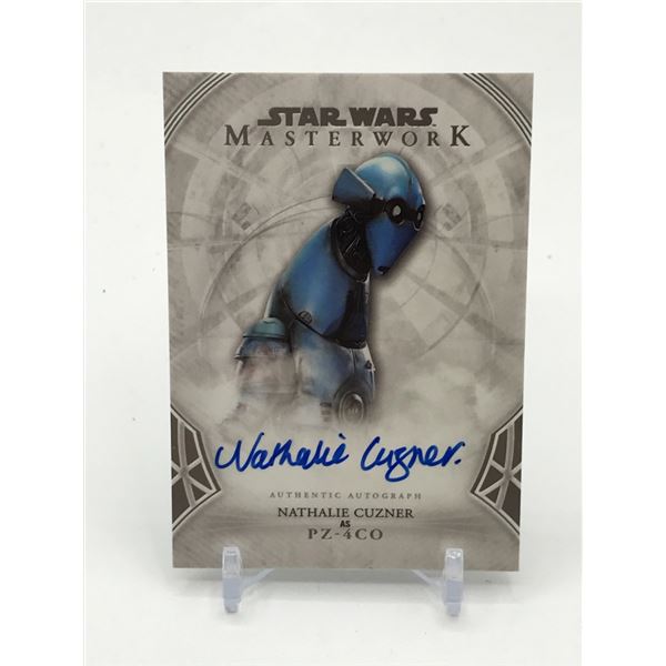 TOPPS STAR WARS MASTERWORK NATHALIE CUZNER SIGNED PZ-4CO TRADING CARD