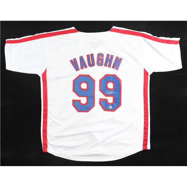 CHARLIE SHEENS SIGNED VAUGHN WILD THING JERSEY - BECKETT COA