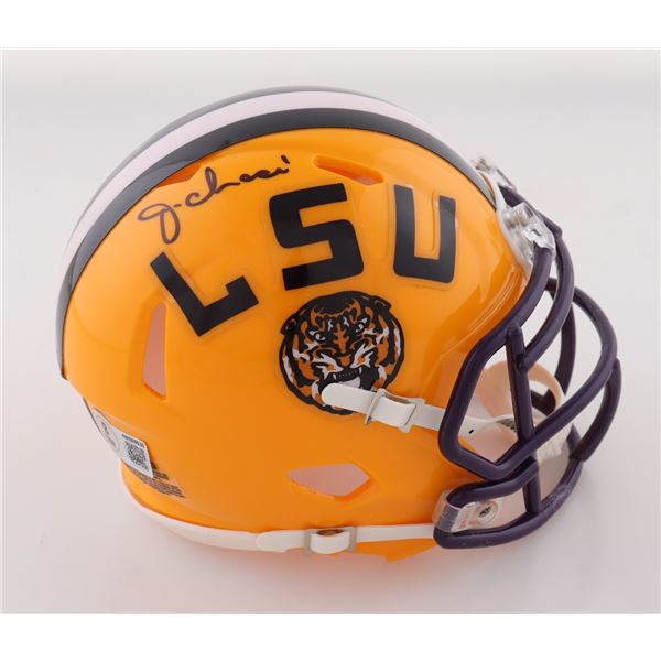 JA'MARR CHASE SIGNED LSU MINI HELMET - BECKETT COA