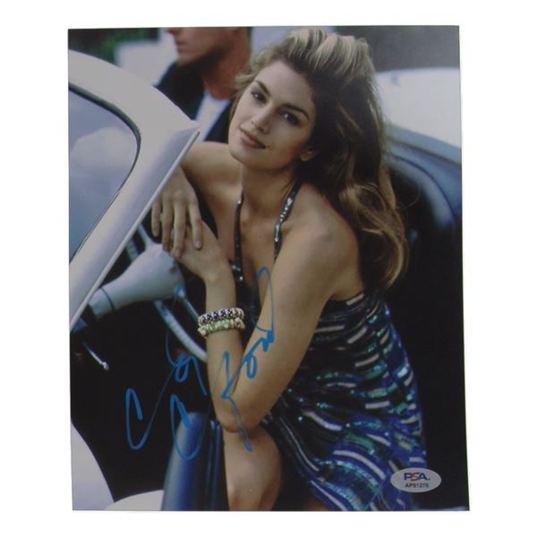 CINDY CRAWFORD SIGNED 8X10 - PSA COA