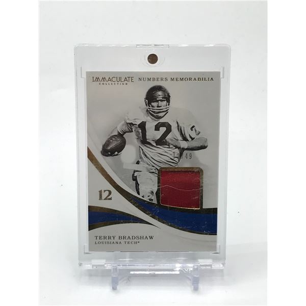 2019 PANINI IMMACULATE COLLECTION COLLEGIATE TERRY BRADSHAW PATCH CARD 11/49