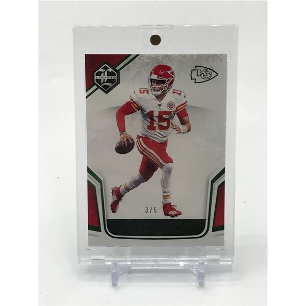 2019 PANINI LIMITED FOOTBALL PATRICK MAHOMES TRADING CARD 3/5