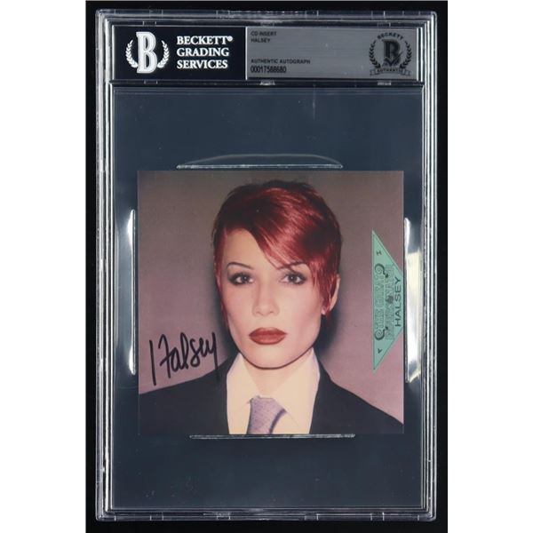 HALSEY SIGNED CD INSERT - BECKETT ENCAPSULATED