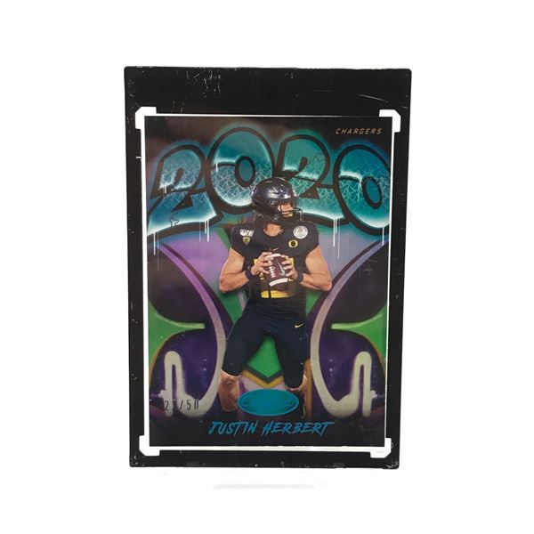 2020 PANINI CERTIFIED FOOTBALL JUSTIN HERBERT 2020 TRADING CARD 22/50