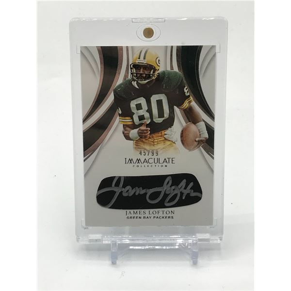 2019 PANINI IMMACULATE COLLECTION FOOTBALL JAMES LOFTON SIGNED TRADING CARD 45/99