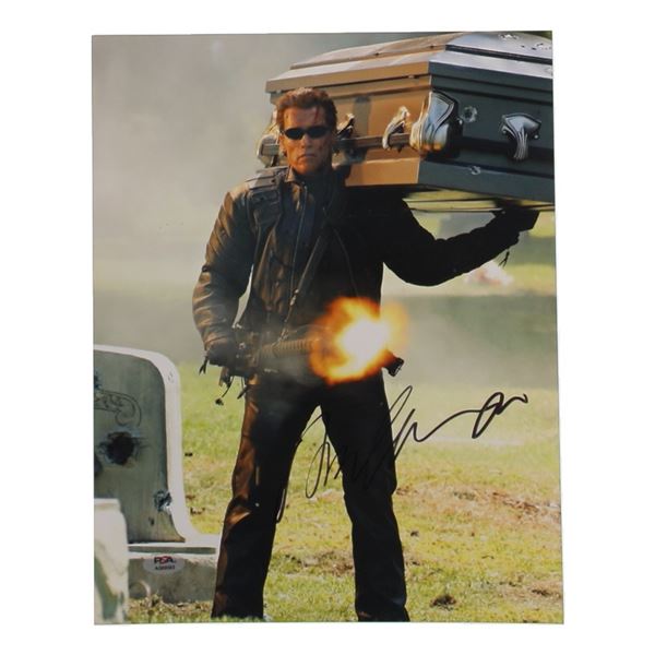 ARNOLD SCHWARZENEGGER SIGNED TERMINATOR 8X10 - PSA COA