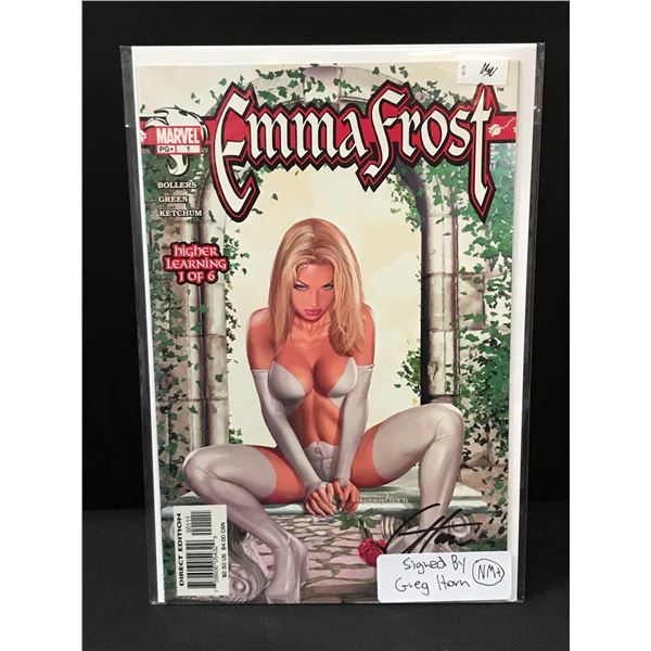 EMMA FROST #1 SIGNED BY GREG HORN - MARVEL COMICS