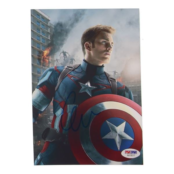 CHRIS EVANS SIGNED CAPTAIN AMERICA 8X10 - PSA COA