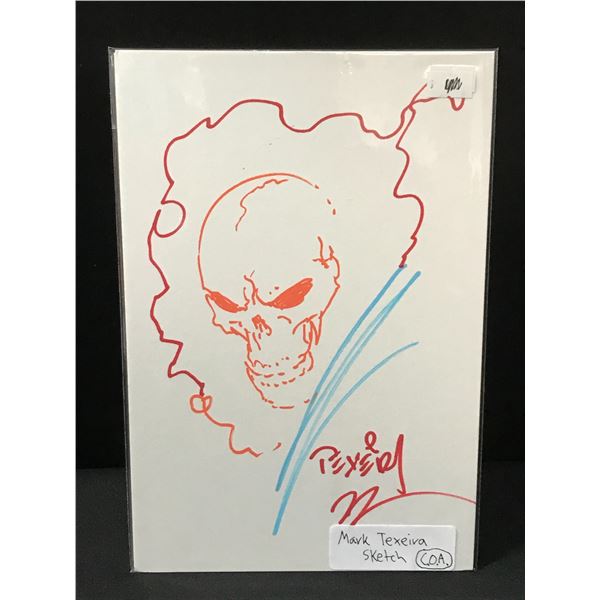 GHOSTRIDER SKETCH BY MARK TEXEIRA WITH COA