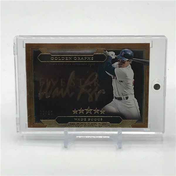 2020 TOPPS GOLDEN GRAPHS SIGNED WADE BOGGS TRADING CARD 08/10