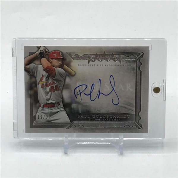 2020 TOPPS PAUL GOLDSCHMIDT SIGNED TRADING CARD 19/20