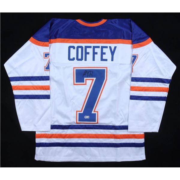 PAUL COFFEY SIGNED EDMONTON OILERS JERSEY - BECKETT COA