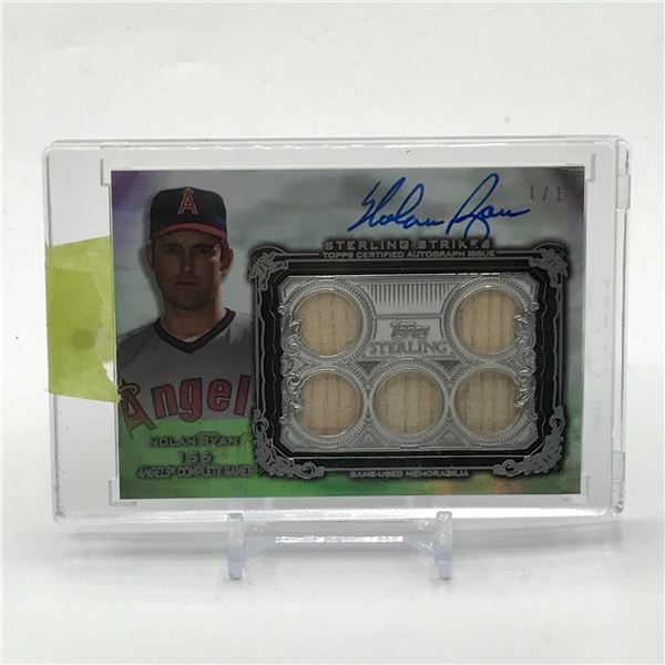 2020 TOPPS STERLING STRIKES NOLAN RYAN SIGNED PATCH TRADING CARD 1/1