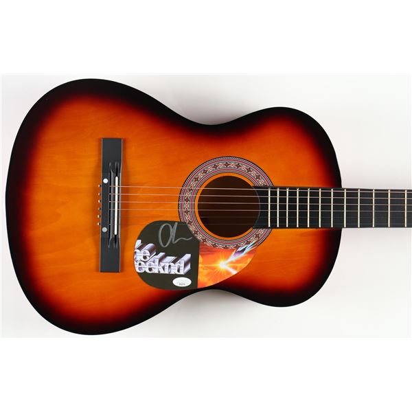 THE WEEKEND SIGNED ACOUSTIC GUITAR JSA COA)