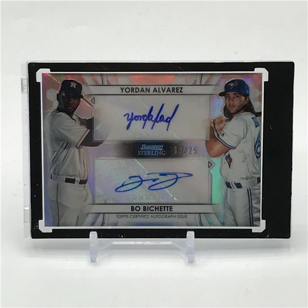 2020 TOPPS ALVAREZ & BICHETTE DUAL SIGNED TRADING CARD 04/25