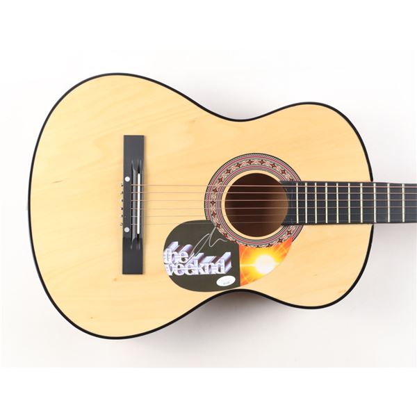 THE WEEKEND SIGNED ACOUSTIC GUITAR JSA COA)