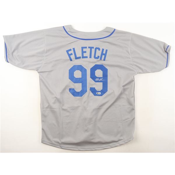 CHEVY CHASE SIGNED FLETCH BASEBALL JERSEY (BECKETT COA)