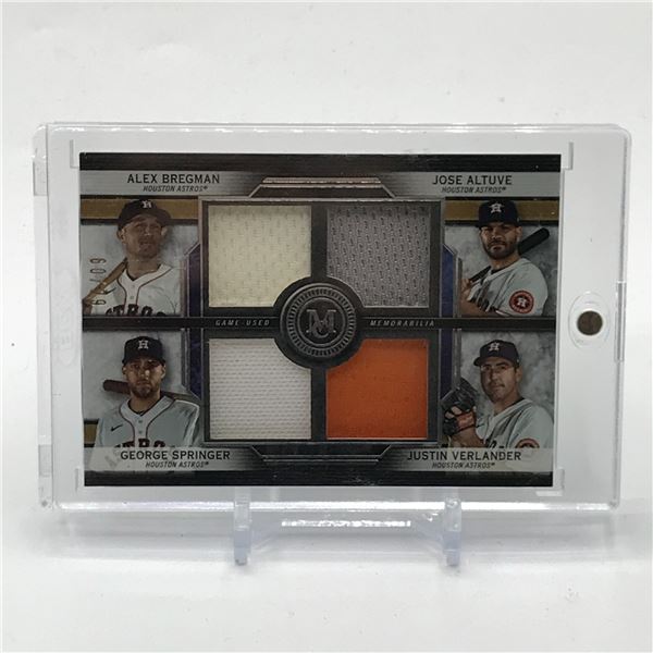 2020 TOPPS QUAD RELIC TRADING CARD