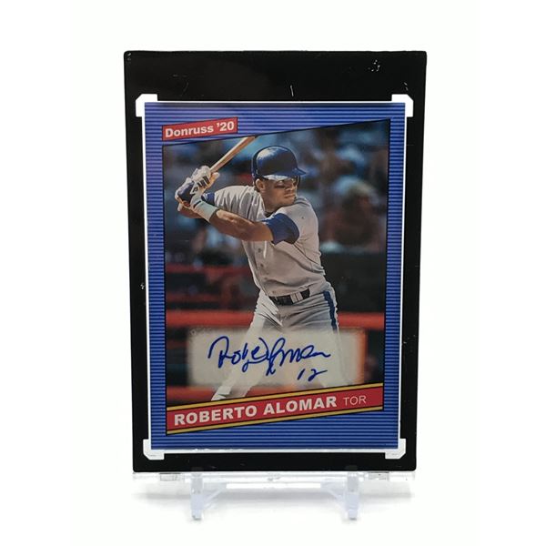 2020 PANINI DONRUSS BASEBALL ROBERTO ALOMAR SIGNED TRADING CARD