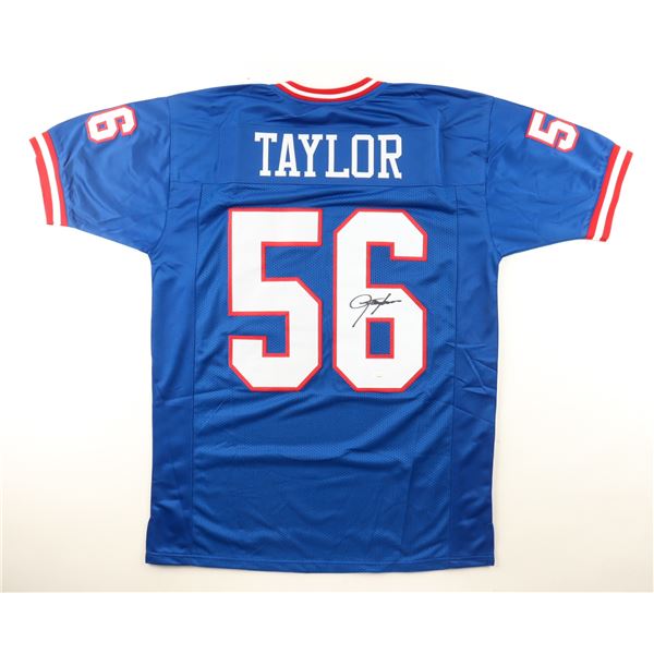 LAWRENCE TAYLOR SIGNED NY GIANTS FOOTBALL JERSEY (BECKETT COA)