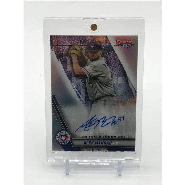 2019 TOPPS BOWMAN'S BEST BASEBALL ALEK MANOAH SIGNED TRADING CARD
