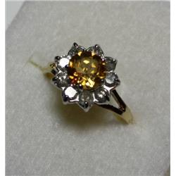 Citrine & Diamond Ring - 1.00ct Citrine / 1.00ctw Dia.