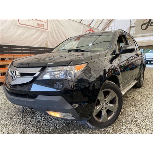 PARKSVILLE - 2008 ACURA MDX BLACK 373045 KMS "NO RESERVE - B005998