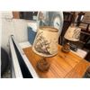Image 4 : Pair of Vintage Decorative Table Lamps with Sailing Ship Shades and Glacier Table Fan