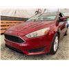 Image 2 : PARKSVILLE - 2017 FORD FOCUS RED 125551 KMS - B261189
