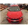 Image 10 : PARKSVILLE - 2012 CHEVROLET SONIC RED 125688 KMS - D106175