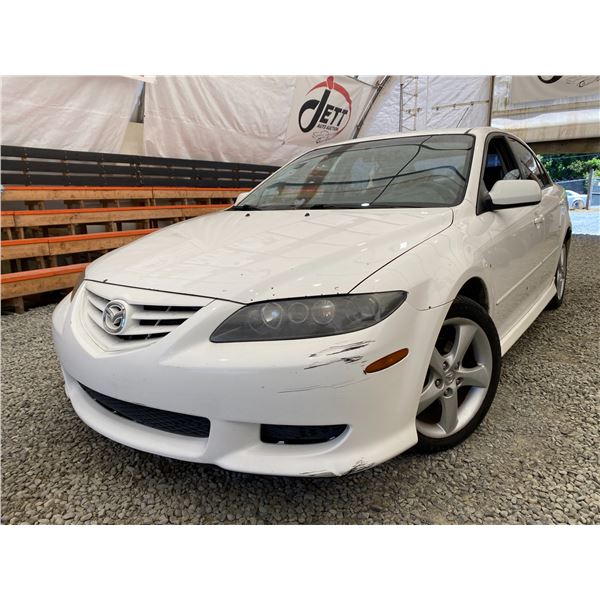 PARKSVILLE - "NO RESERVE" 2005 MAZDA MAZDA6 WHITE 256889 KMS - BM30623