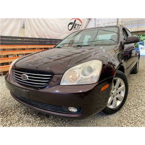 PARKSVILLE - "NO RESERVE" 2008 KIA OPTIMA RED 257577 KMS - B240885