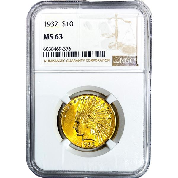 1932 $10 Gold Eagle NGC MS63