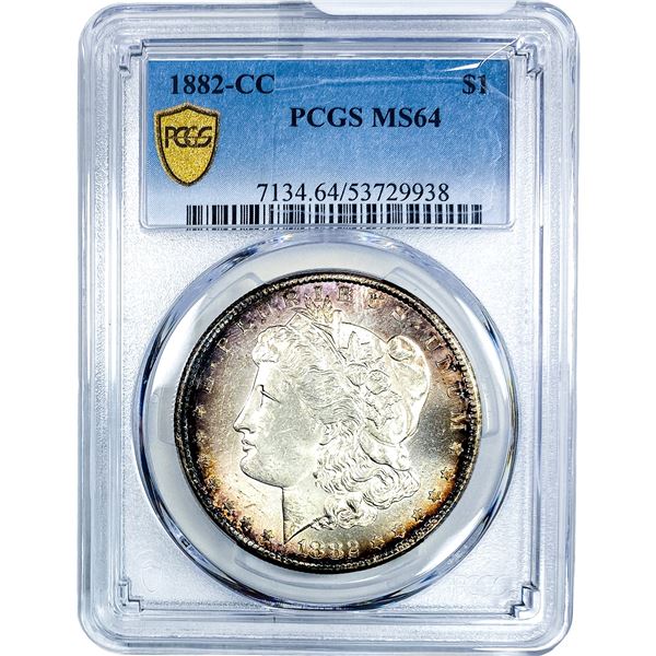 1882-CC Morgan Silver Dollar PCGS MS64