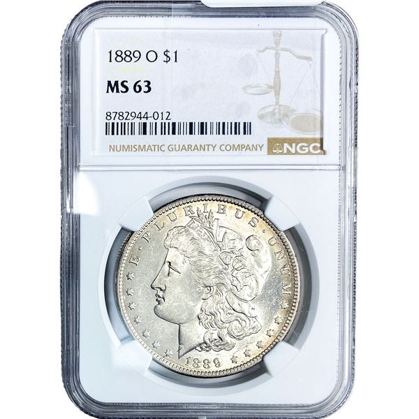 1889-O Morgan Silver Dollar NGC MS63