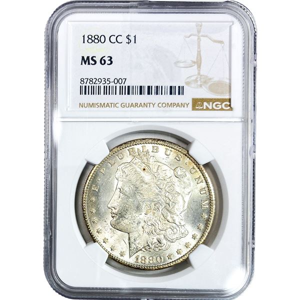 1880-CC Morgan Silver Dollar NGC MS63