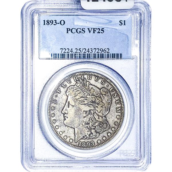 1893-O Morgan Silver Dollar PCGS VF25
