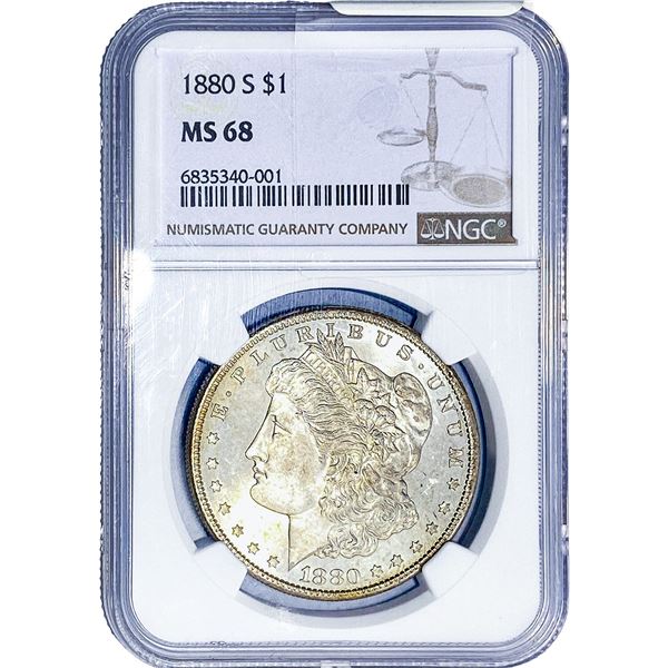 1880-S Morgan Silver Dollar NGC MS68