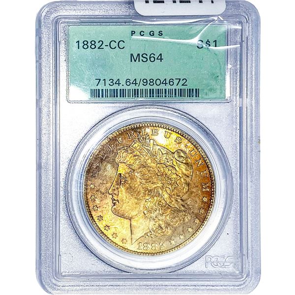 1882-CC Morgan Silver Dollar PCGS MS64