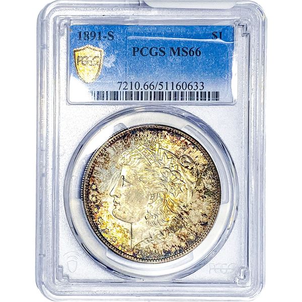 1891-S Morgan Silver Dollar PCGS MS66