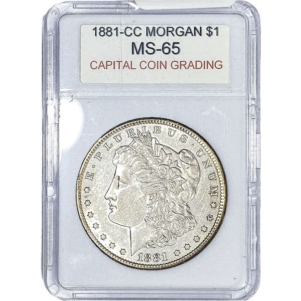 1881-CC Morgan Silver Dollar CCG MS65
