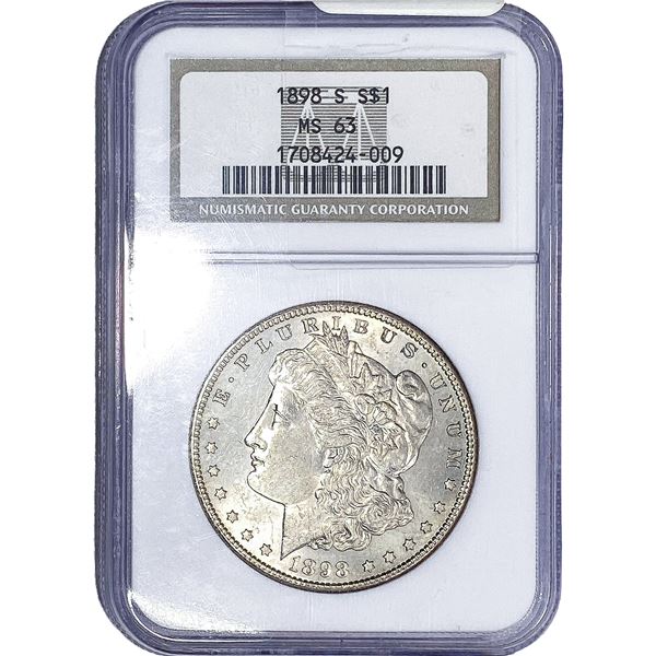 1898-S Morgan Silver Dollar NGC MS63